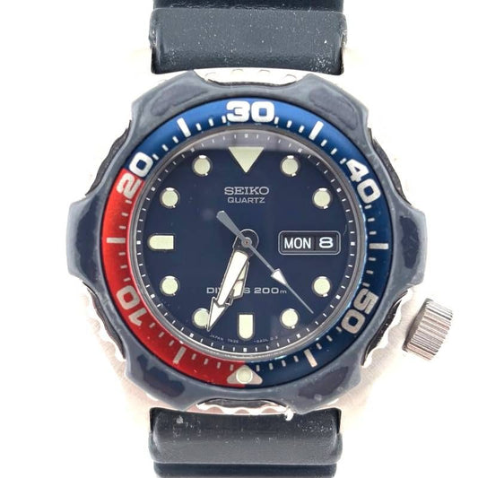 SEIKO セイコー／ダイバーズ スターフィッシュ ペプシベゼル 7N36-6A0A／クォーツ／ステンレス・ラバー／シルバー・ブラック
