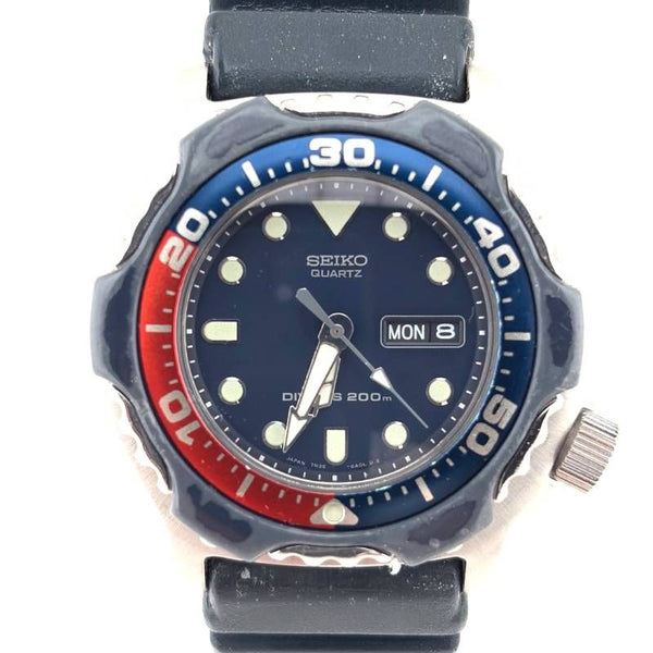 SEIKO セイコー／ダイバーズ スターフィッシュ ペプシベゼル 7N36-6A0A／クォーツ／ステンレス・ラバー／シルバー・ブラック