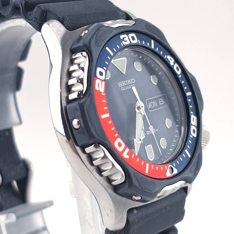 SEIKO セイコー／ダイバーズ スターフィッシュ ペプシベゼル 7N36-6A0A／クォーツ／ステンレス・ラバー／シルバー・ブラック