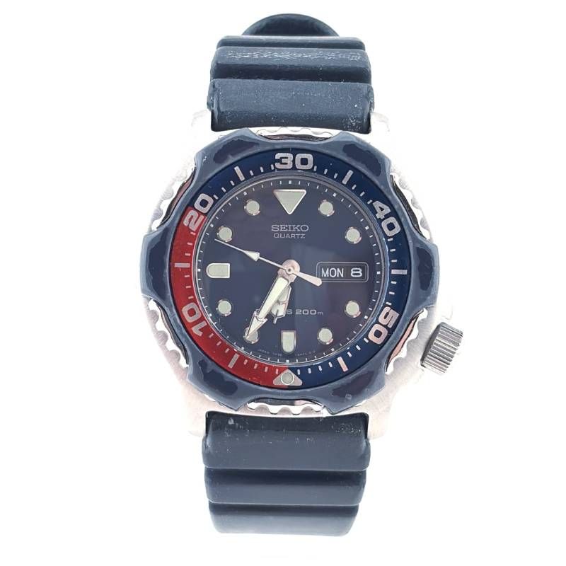 SEIKO セイコー／ダイバーズ スターフィッシュ ペプシベゼル 7N36-6A0A／クォーツ／ステンレス・ラバー／シルバー・ブラック