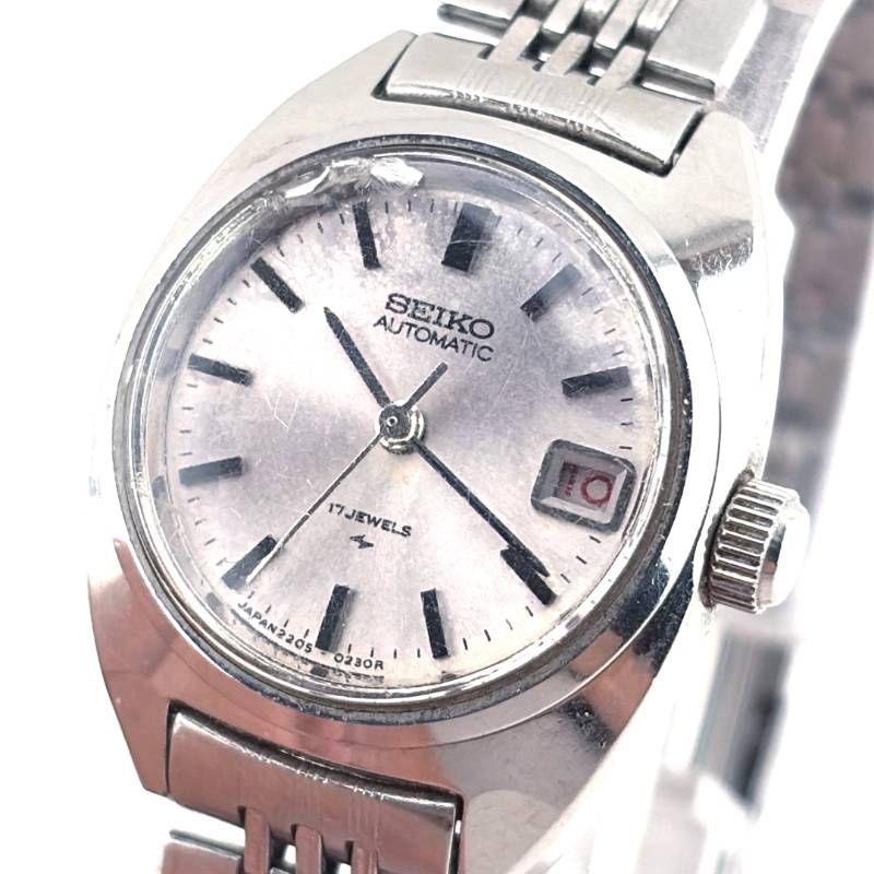 【ヴィンテージ】SEIKO セイコー／レディース 2205-0050／自動巻き／ステンレス／シルバー