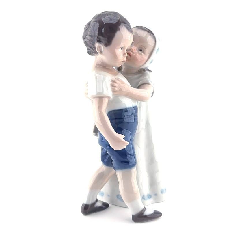【美品】ROYAL COPENHAGEN ロイヤルコペンハーゲン／ビング＆グロンダール期 Love Refused 愛の断り フィギュリン／ポーセリン／マルチカラー
