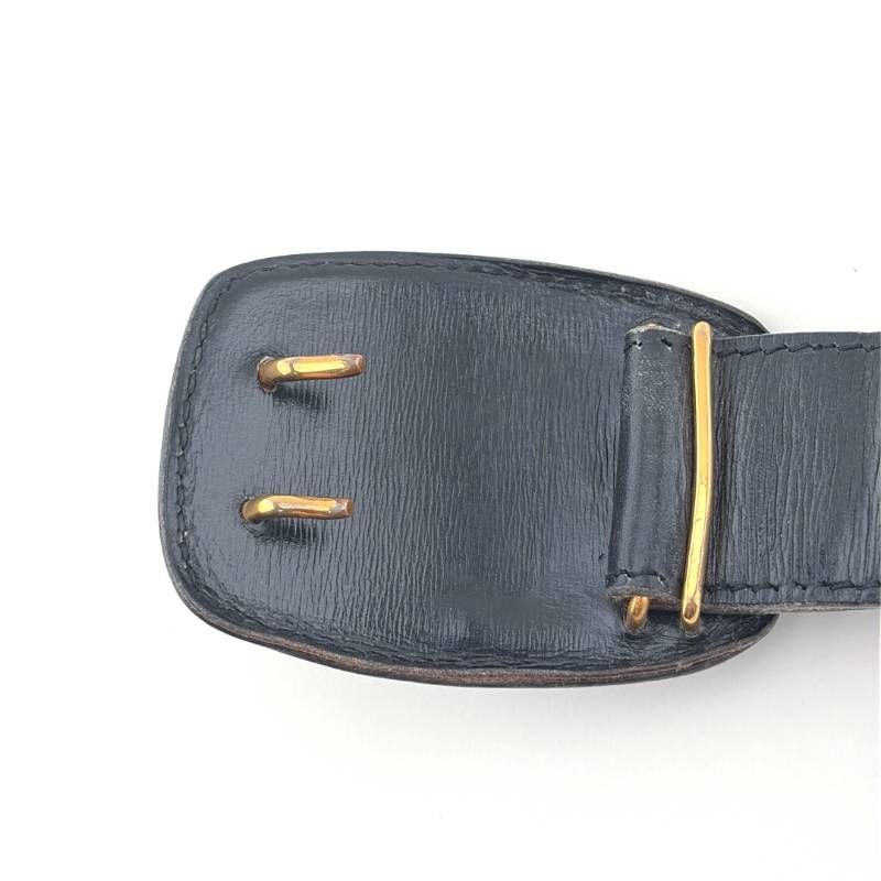 【希少・ヴィンテージ】HERMES エルメス／ホースビット 馬具 レザー ベルト／GP・レザー／ゴールド・ブラック