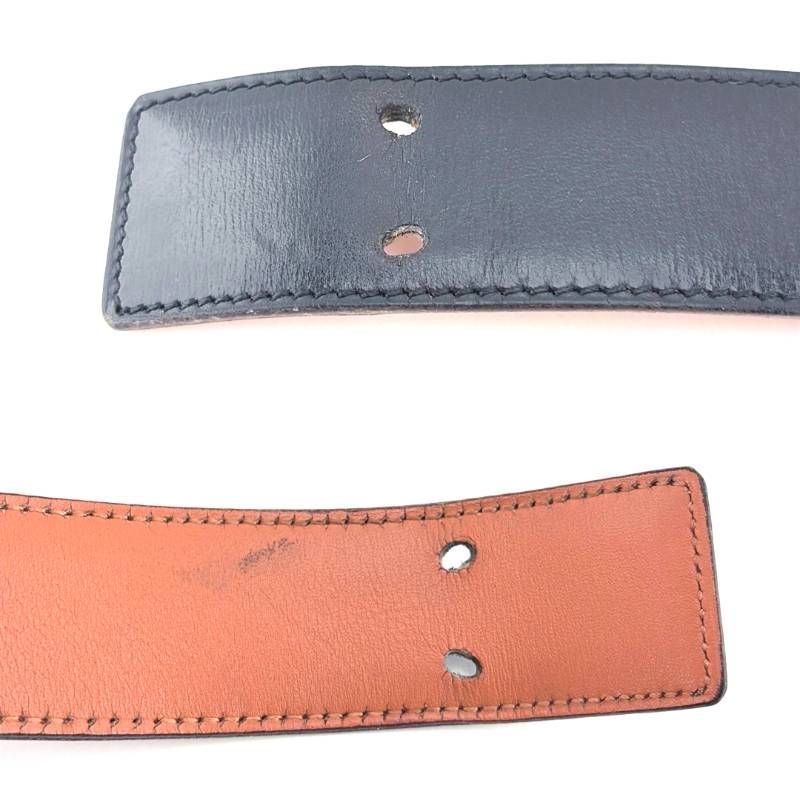 【希少・ヴィンテージ】HERMES エルメス／ホースビット 馬具 レザー ベルト／GP・レザー／ゴールド・ブラック