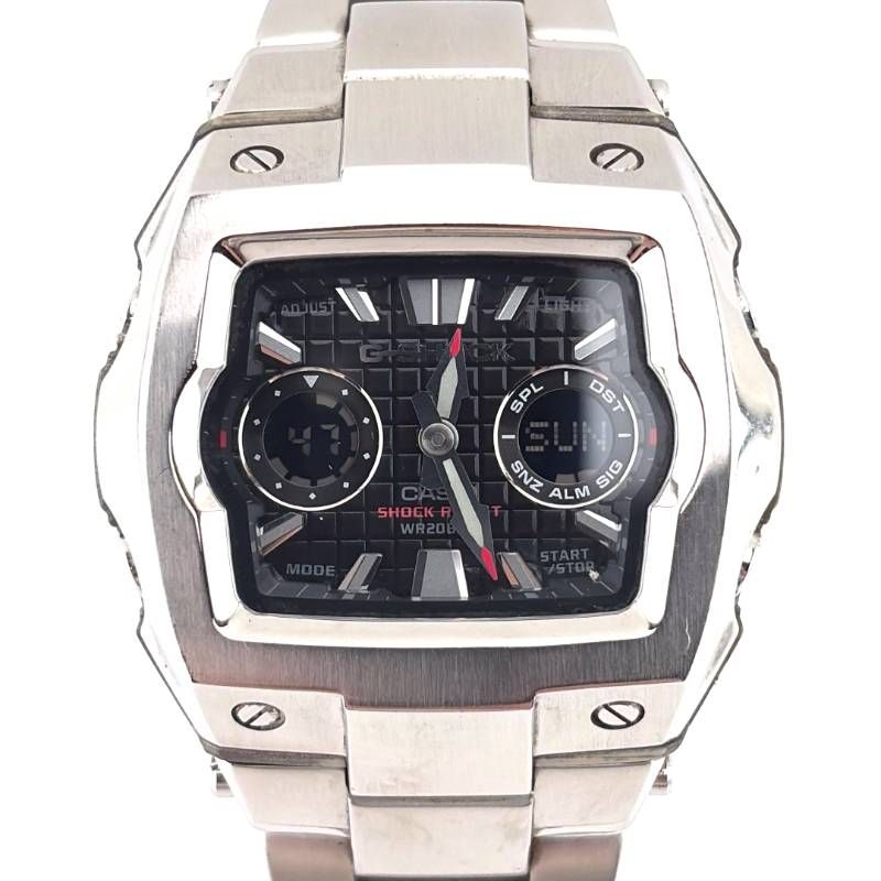 【美品】CASIO カシオ／G-SHOCK G-011D-1AJF／クォーツ／ステンレス／シルバー・ブラック