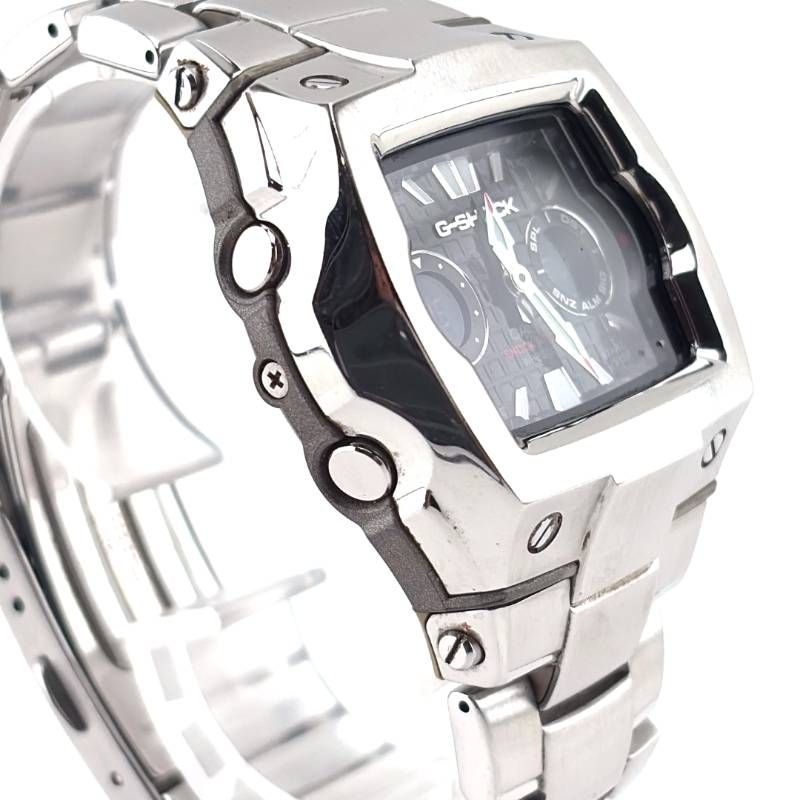 【美品】CASIO カシオ／G-SHOCK G-011D-1AJF／クォーツ／ステンレス／シルバー・ブラック