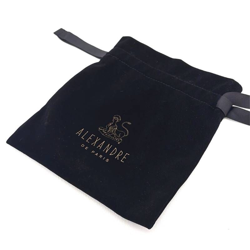 【美品】ALEXANDRE DE PARIS アレクサンドルドゥパリ／カチューシャ用 保管袋／パイル／ブラック