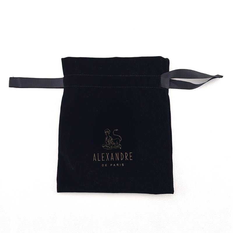 【美品】ALEXANDRE DE PARIS アレクサンドルドゥパリ／カチューシャ用 保管袋／パイル／ブラック