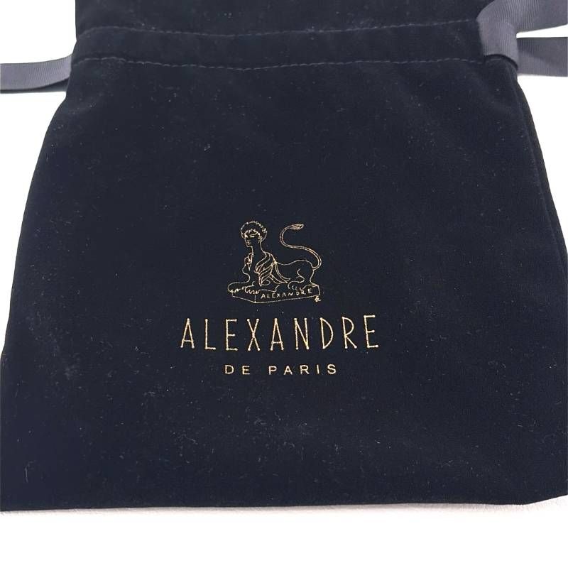 【美品】ALEXANDRE DE PARIS アレクサンドルドゥパリ／カチューシャ用 保管袋／パイル／ブラック