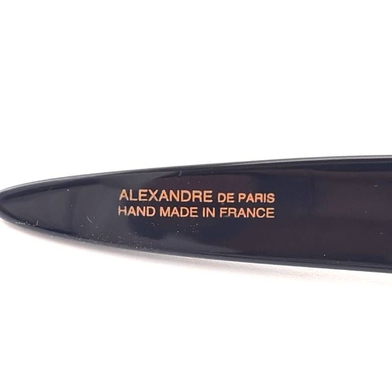 【美品】ALEXANDRE DE PARIS アレクサンドルドゥパリ／スワロフスキークリスタル カチューシャ／アセテート・スワロフスキークリスタル／ブラック