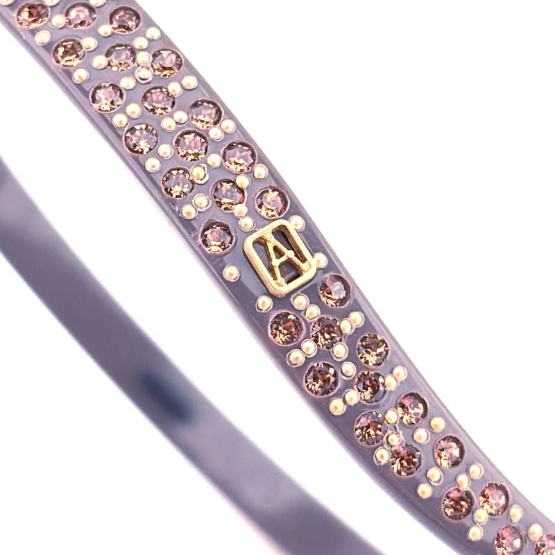 【美品】ALEXANDRE DE PARIS アレクサンドルドゥパリ／カラーストーン カチューシャ／アセテート・カラーストーン／ブラウン・ゴールド