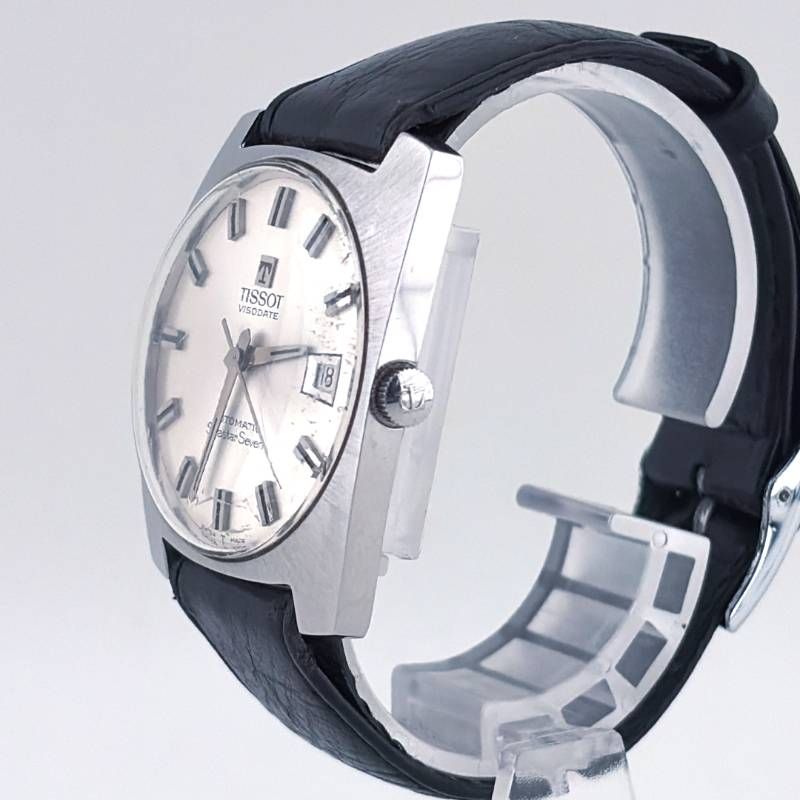 【ヴィンテージ】TISSOT ティソ／ヴィソデート シースターセブン 315T／自動巻き／ステンレス・レザー／シルバー・ブラック