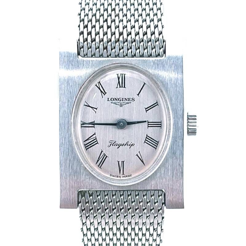 【ヴィンテージ・美品】LONGINES ロンジン／フラッグシップ／手巻き／ステンレス／シルバー