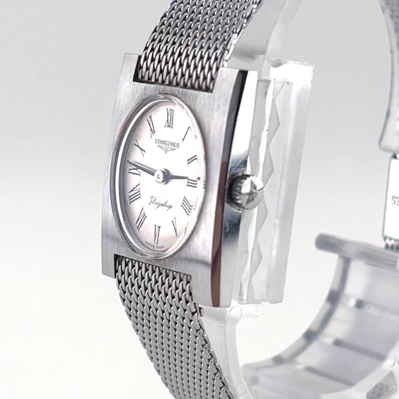 【ヴィンテージ・美品】LONGINES ロンジン／フラッグシップ／手巻き／ステンレス／シルバー