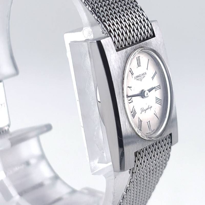 【ヴィンテージ・美品】LONGINES ロンジン／フラッグシップ／手巻き／ステンレス／シルバー