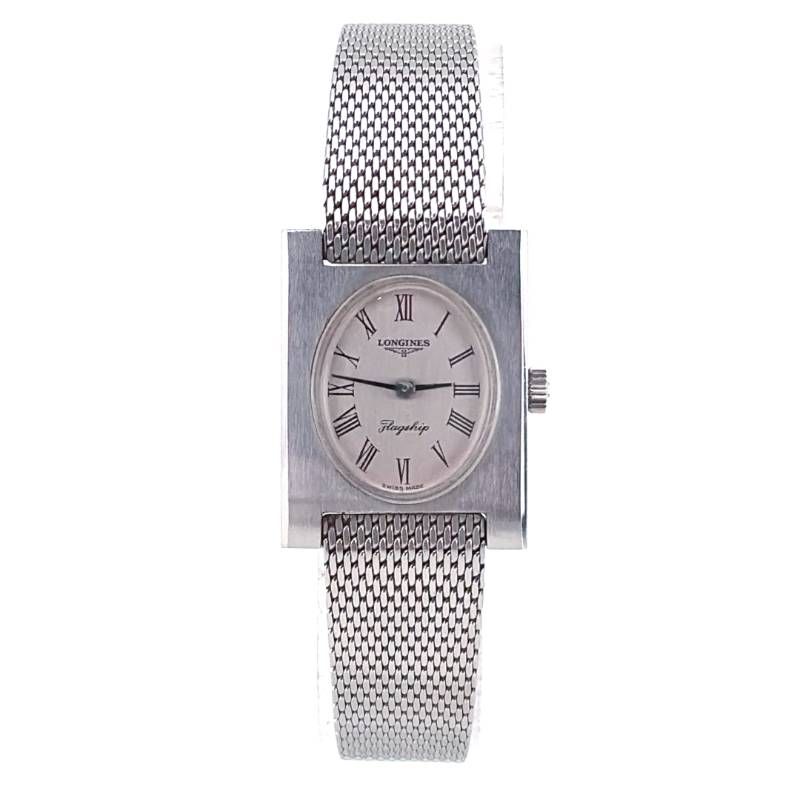 【ヴィンテージ・美品】LONGINES ロンジン／フラッグシップ／手巻き／ステンレス／シルバー