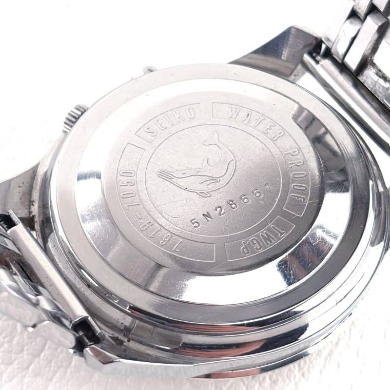 【ヴィンテージ・ケース付き】SEIKO セイコー／セイコー 5 スポーツマチック デラックス フルーテッドベゼル 7619-7050／自動巻き／ステンレス／シルバー