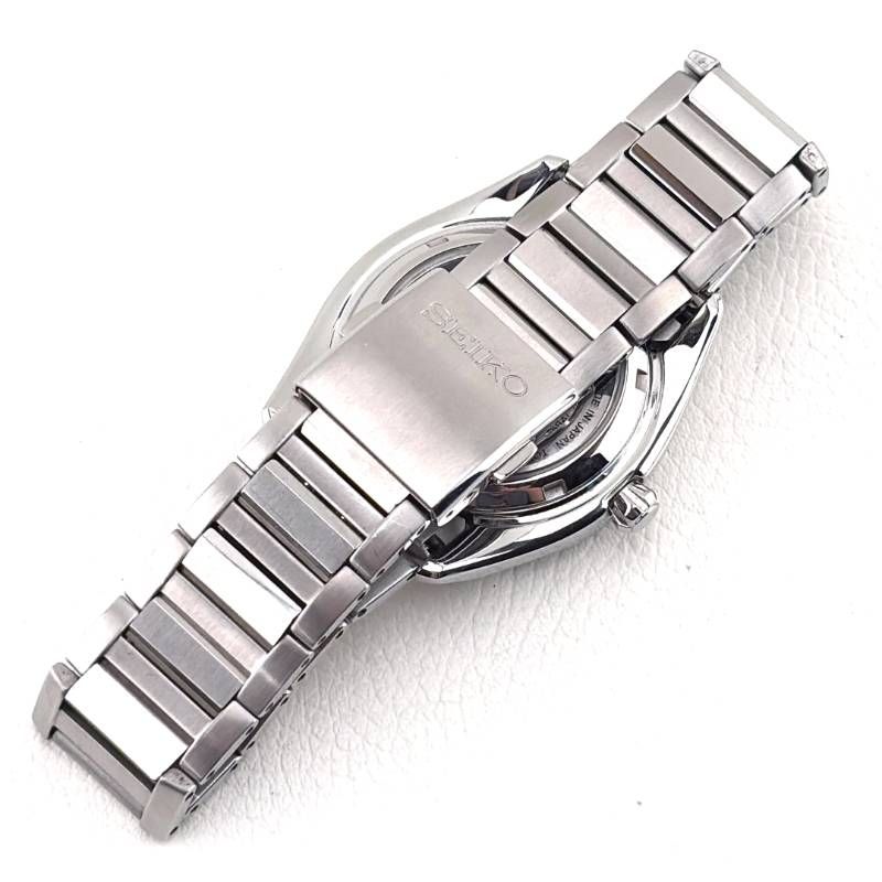 【美品・ケース・取説・保証書（無効）付き】SEIKO セイコー／セイコー プレザージュ オープンハート SARY053 4R38-00F0／自動巻き／ステンレス／シルバー・ダークブルー
