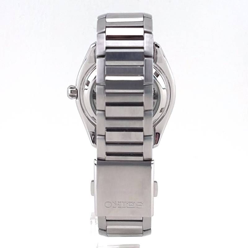 【美品・ケース・取説・保証書（無効）付き】SEIKO セイコー／セイコー プレザージュ オープンハート SARY053 4R38-00F0／自動巻き／ステンレス／シルバー・ダークブルー