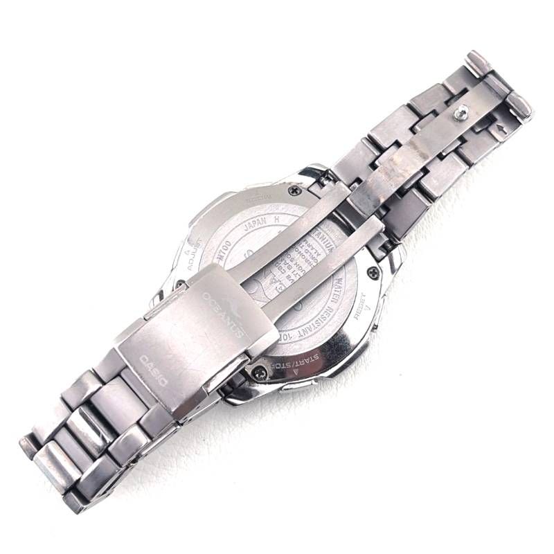 【箱・ケース・コマ・取説付き】CASIO カシオ／オシアナス OCW-M700／ソーラークォーツ／チタン／ダークシルバー・ホワイト・ブルー