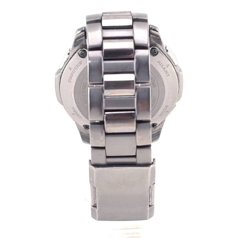 【箱・ケース・コマ・取説付き】CASIO カシオ／オシアナス OCW-M700／ソーラークォーツ／チタン／ダークシルバー・ホワイト・ブルー