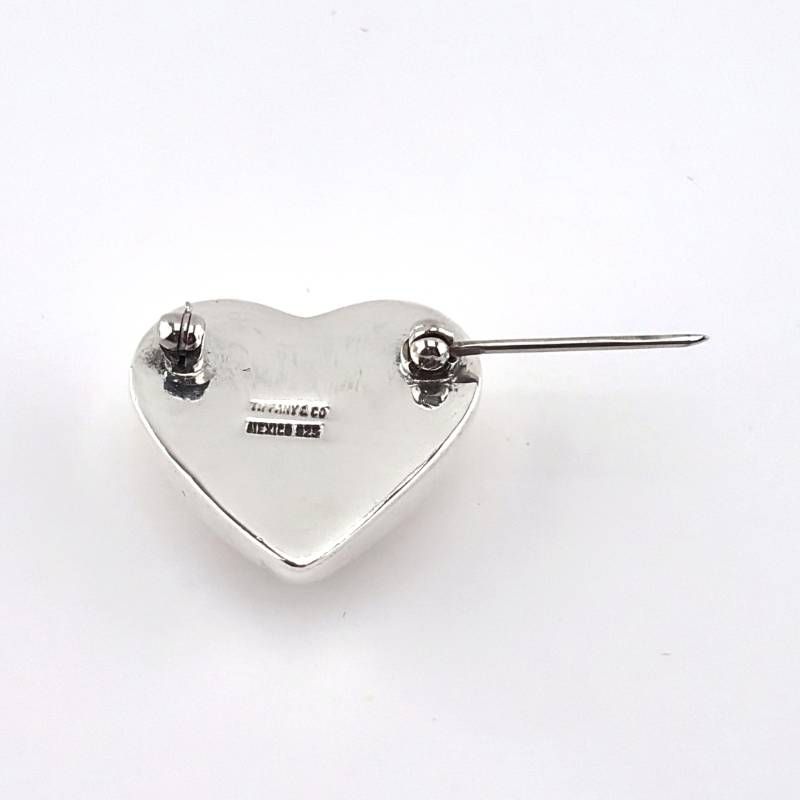 【ヴィンテージ・美品・箱・保管袋付き】TIFFANY & CO. ティファニー／ハートモチーフ ブローチ／SV925／シルバー