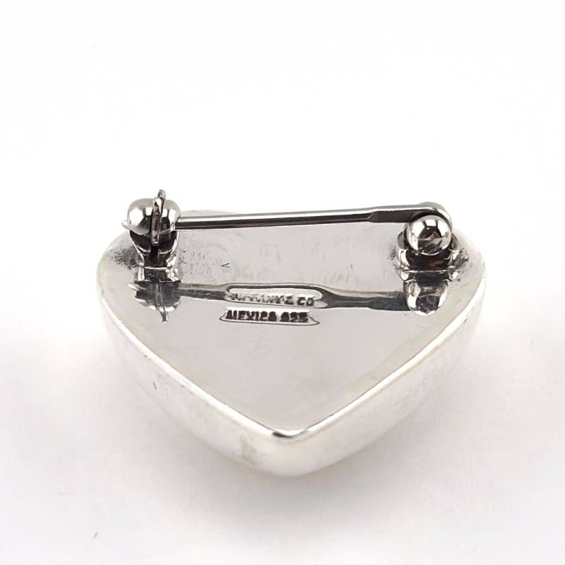 【ヴィンテージ・美品・箱・保管袋付き】TIFFANY & CO. ティファニー／ハートモチーフ ブローチ／SV925／シルバー