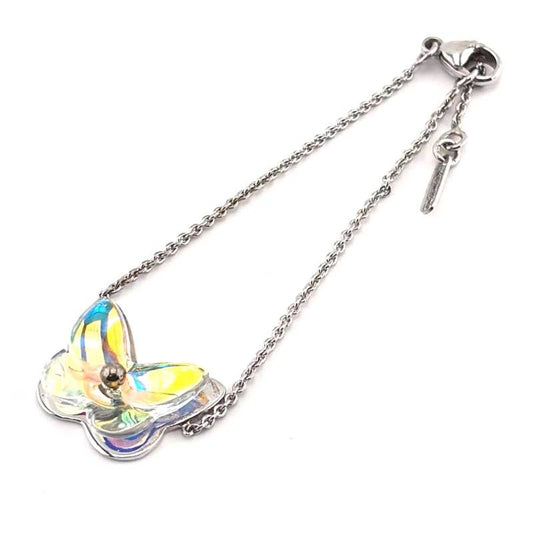 【美品】BACCARAT バカラ／イリゼ パピヨン ブレスレット／クリスタルグラス・メタル／マルチカラー・シルバー／BC687