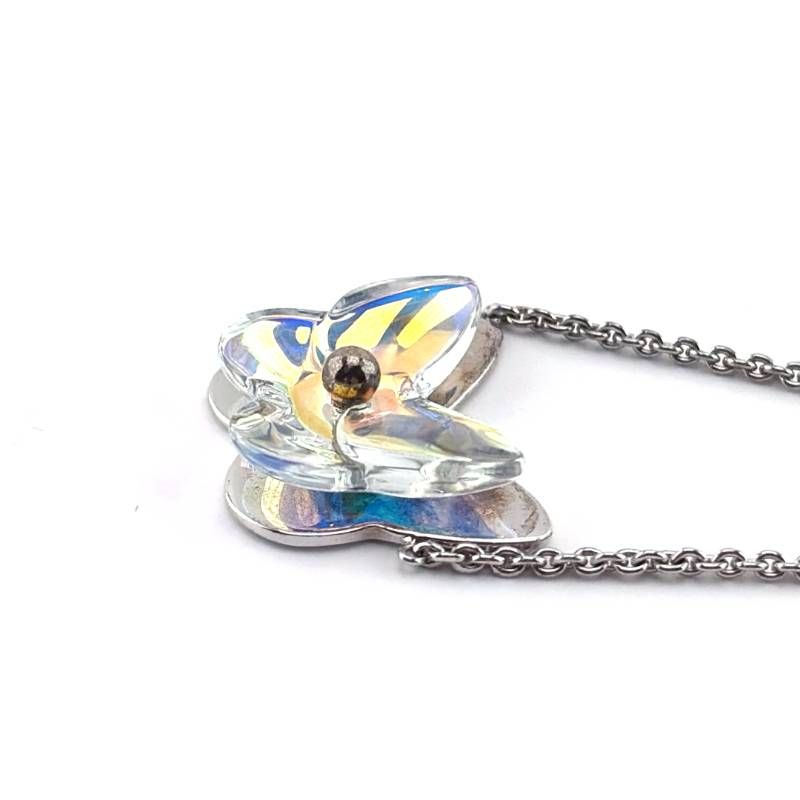 【美品】BACCARAT バカラ／イリゼ パピヨン ブレスレット／クリスタルグラス・メタル／マルチカラー・シルバー／BC687