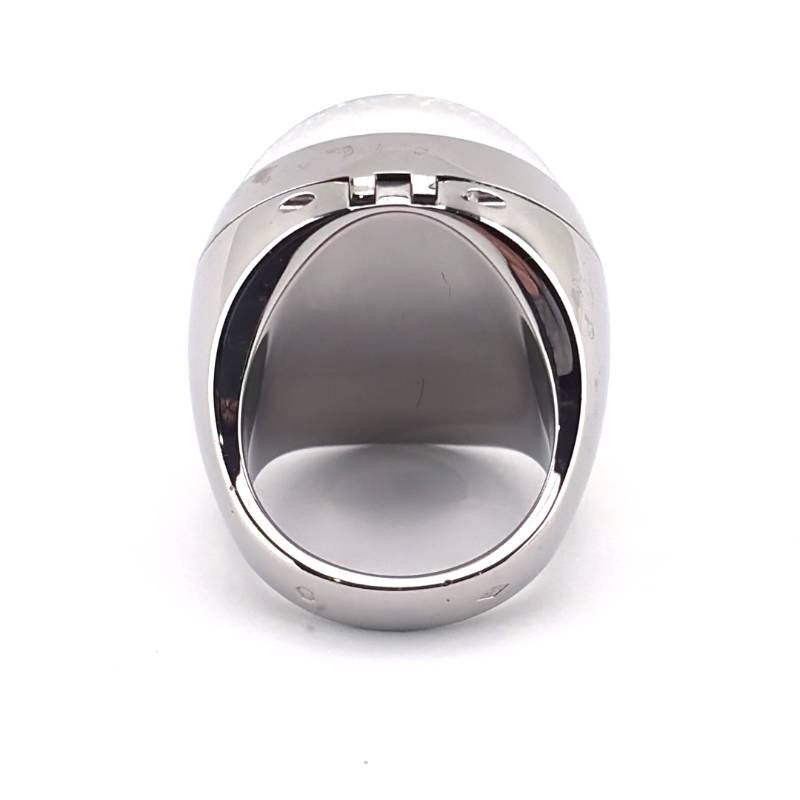 【希少・美品・箱付き】BACCARAT バカラ／ビー・イン・ラブコレクション ロケット リング／約15号／SV925・クリスタルグラス／シルバー・クリア／BC689
