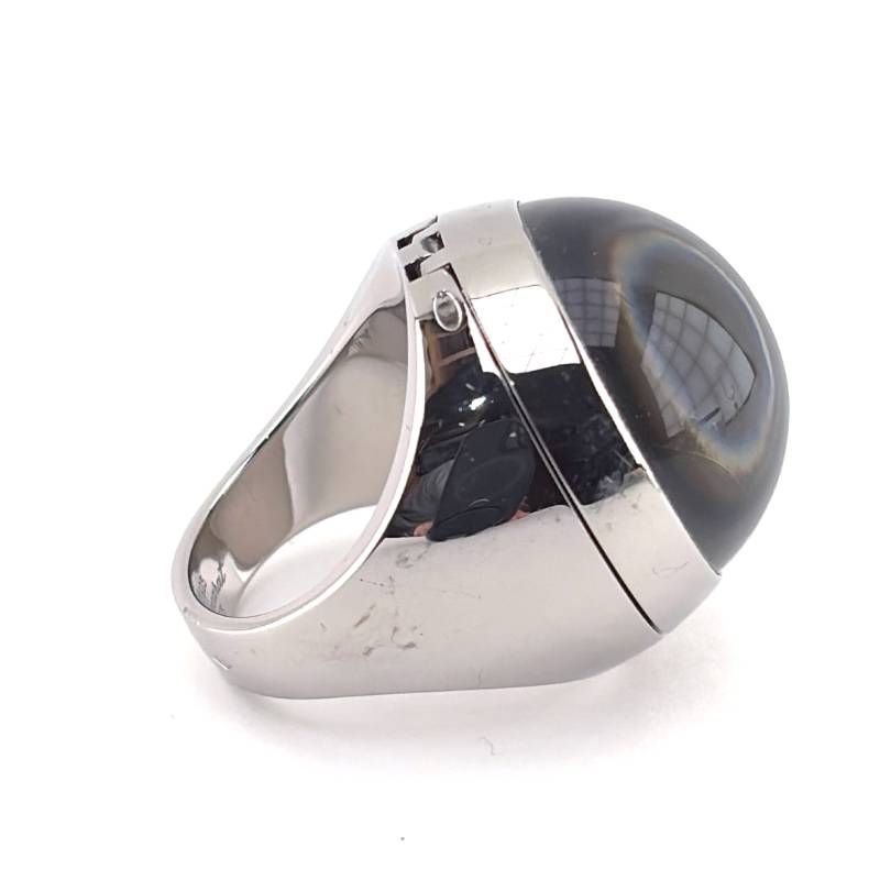 【希少・美品・箱付き】BACCARAT バカラ／ビー・イン・ラブコレクション ロケット リング／約15号／SV925・クリスタルグラス／シルバー・クリア／BC689