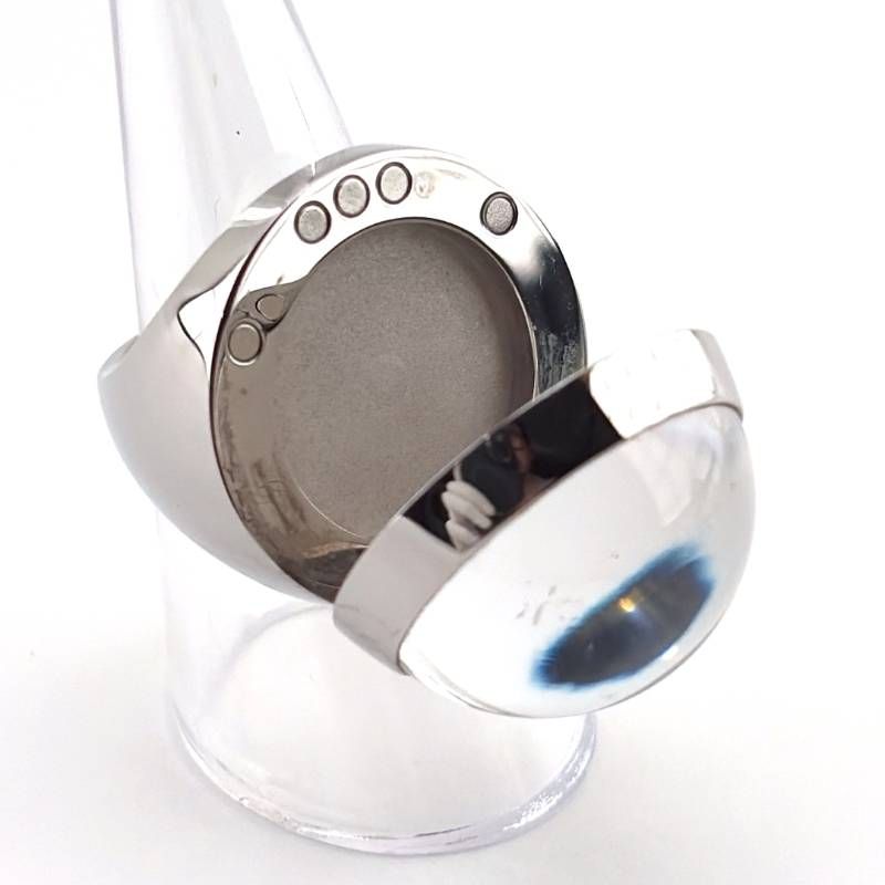 【希少・美品・箱付き】BACCARAT バカラ／ビー・イン・ラブコレクション ロケット リング／約15号／SV925・クリスタルグラス／シルバー・クリア／BC689