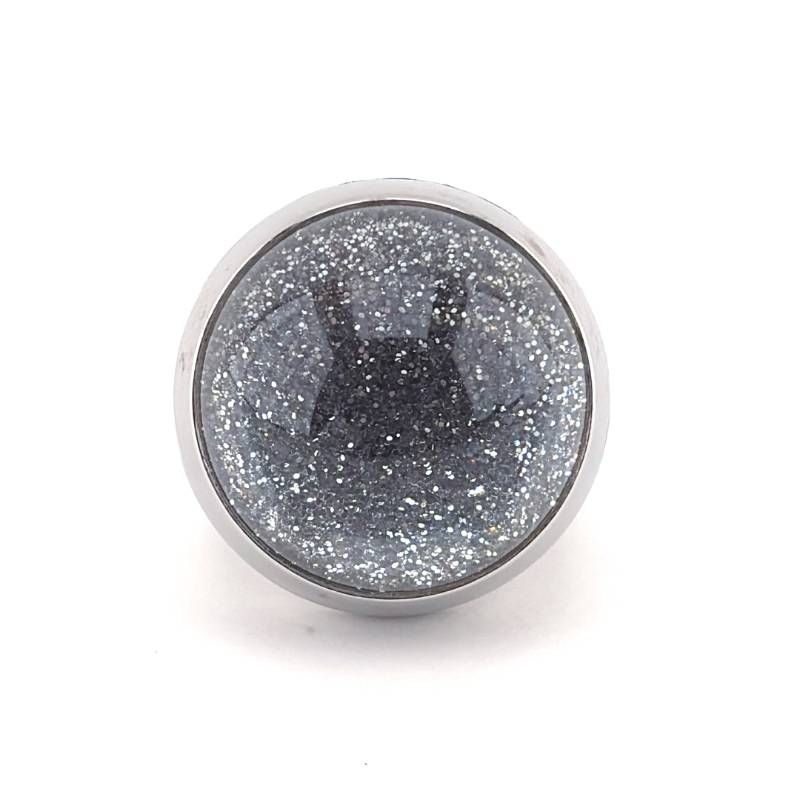 【希少・美品・箱付き】BACCARAT バカラ／ビー・イン・ラブコレクション ロケット リング／約15号／SV925・クリスタルグラス／シルバー・クリア／BC689