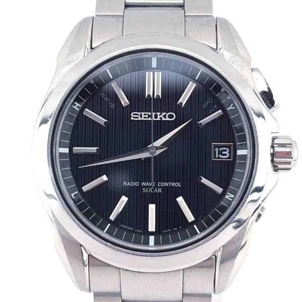 【美品・箱・ケース・取説・コマ・紙類付き】SEIKO セイコー／ブライツ SAGZ04 7B24-0AE0／ソーラークォーツ／ステンレス／シルバー・ブラック