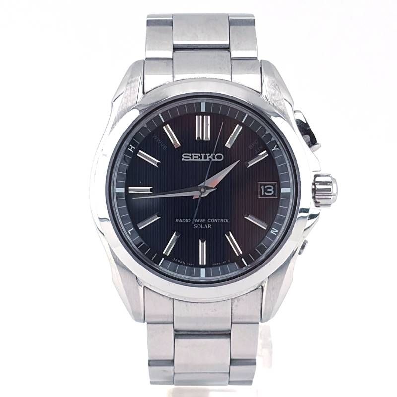 【美品・箱・ケース・取説・コマ・紙類付き】SEIKO セイコー／ブライツ SAGZ04 7B24-0AE0／ソーラークォーツ／ステンレス／シルバー・ブラック