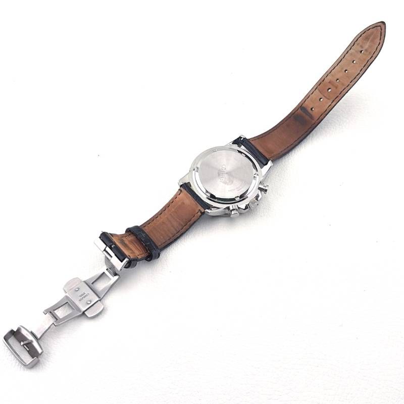 【美品】SEIKO セイコー／プロスペックス スカイプロフェッショナル クロノグラフ SSC013P1 V172-0AC0／ソーラークォーツ／ステンレス・レザー／シルバー・ブラック・ホワイト