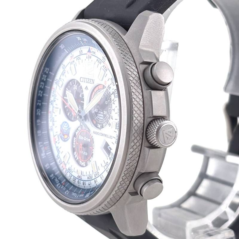 【希少・限定・世界限定800本・CITIZEN シチズン／プロマスター ブルーインパルス限定モデル CB5860-43A E660-S126584／ソーラークォーツ／ステンレス・ウレタン／シルバー・ホワイト・ブルー・ブラック