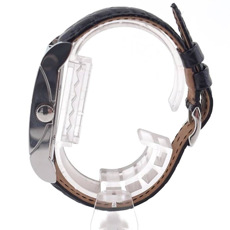 【美品】BVLGARI ブルガリ／レッタンゴロ RT45S／自動巻き／ステンレス・レザー／シルバー・ホワイト・ブラック