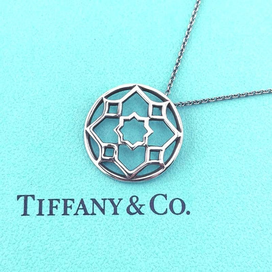 【美品・箱・保管袋付き】TIFFANY & CO. ティファニー／パロマピカソ マラケシュ ゼリージュ メダリオン ネックレス／直径／約2cm／SV925／シルバー