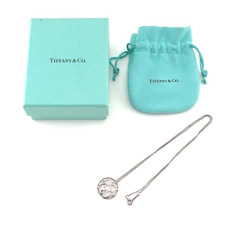 【美品・箱・保管袋付き】TIFFANY & CO. ティファニー／パロマピカソ マラケシュ ゼリージュ メダリオン ネックレス／直径／約2cm／SV925／シルバー