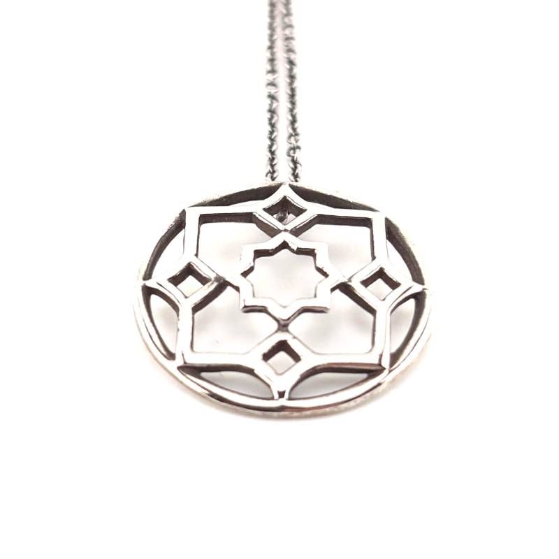 【美品・箱・保管袋付き】TIFFANY & CO. ティファニー／パロマピカソ マラケシュ ゼリージュ メダリオン ネックレス／直径／約2cm／SV925／シルバー