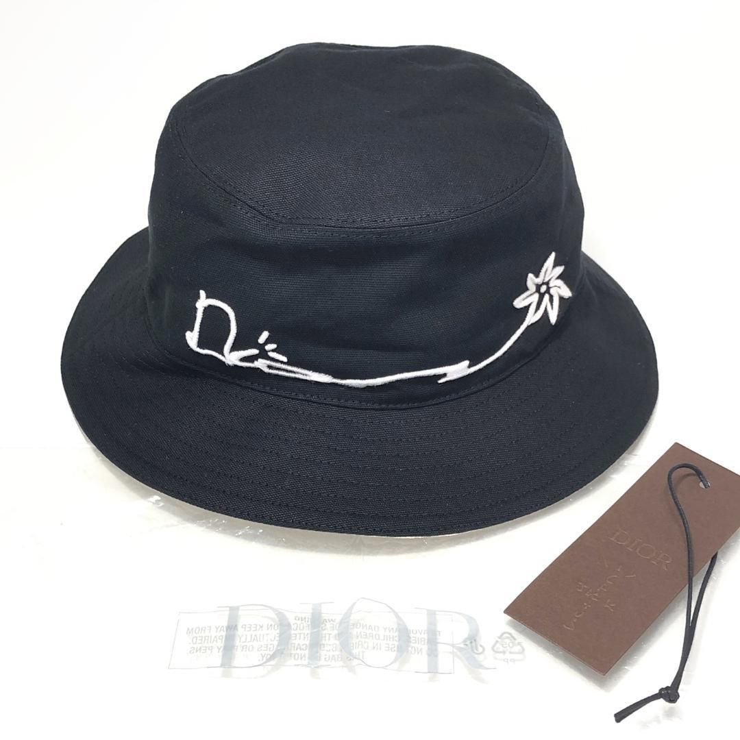 【美品】Dior homme ディオールオム／Cactus Jack カクタスジャック 22AW TS ハット 帽子／S／綿／ブラック