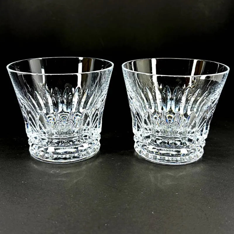【美品・箱付き】Baccarat バカラ／ティアラ ペア タンブラー／クリスタルグラス／クリア／BC575