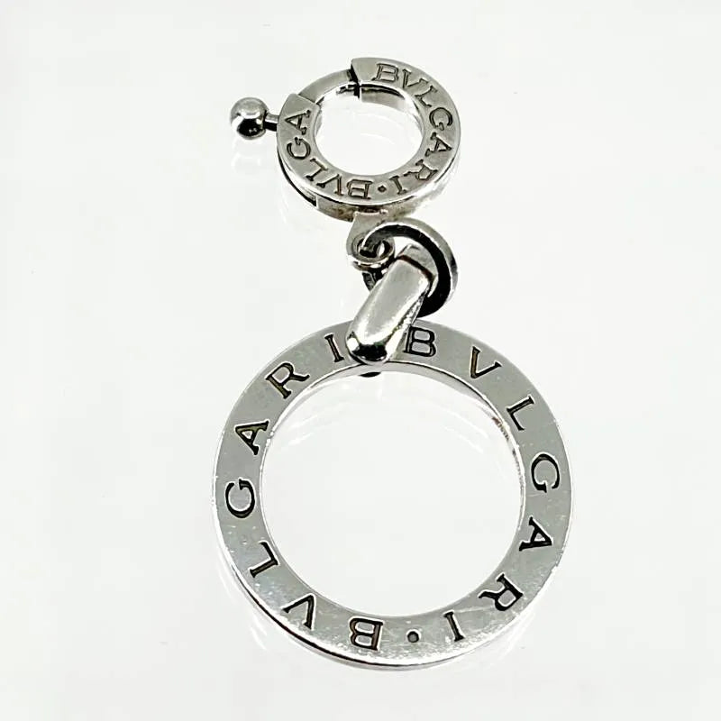 【美品】BVLGARI ブルガリ／ロゴサークル ペンダントトップ ネックレス チャーム ／SV925／シルバー