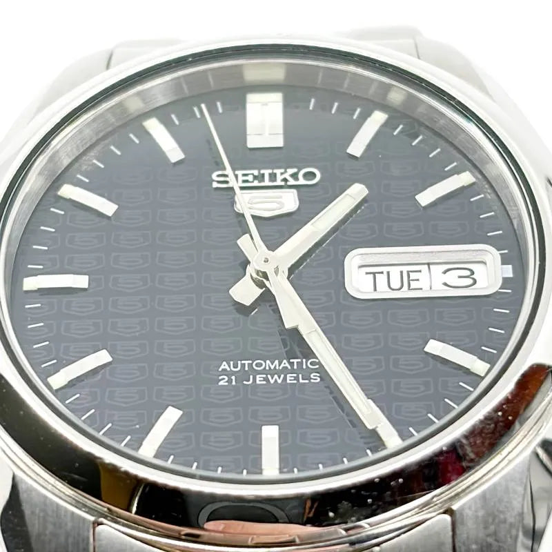 【美品】SEIKO セイコー／セイコー5 7S26-01V0／自動巻／ステンレス／シルバー・ブラック・レッド・ブルー