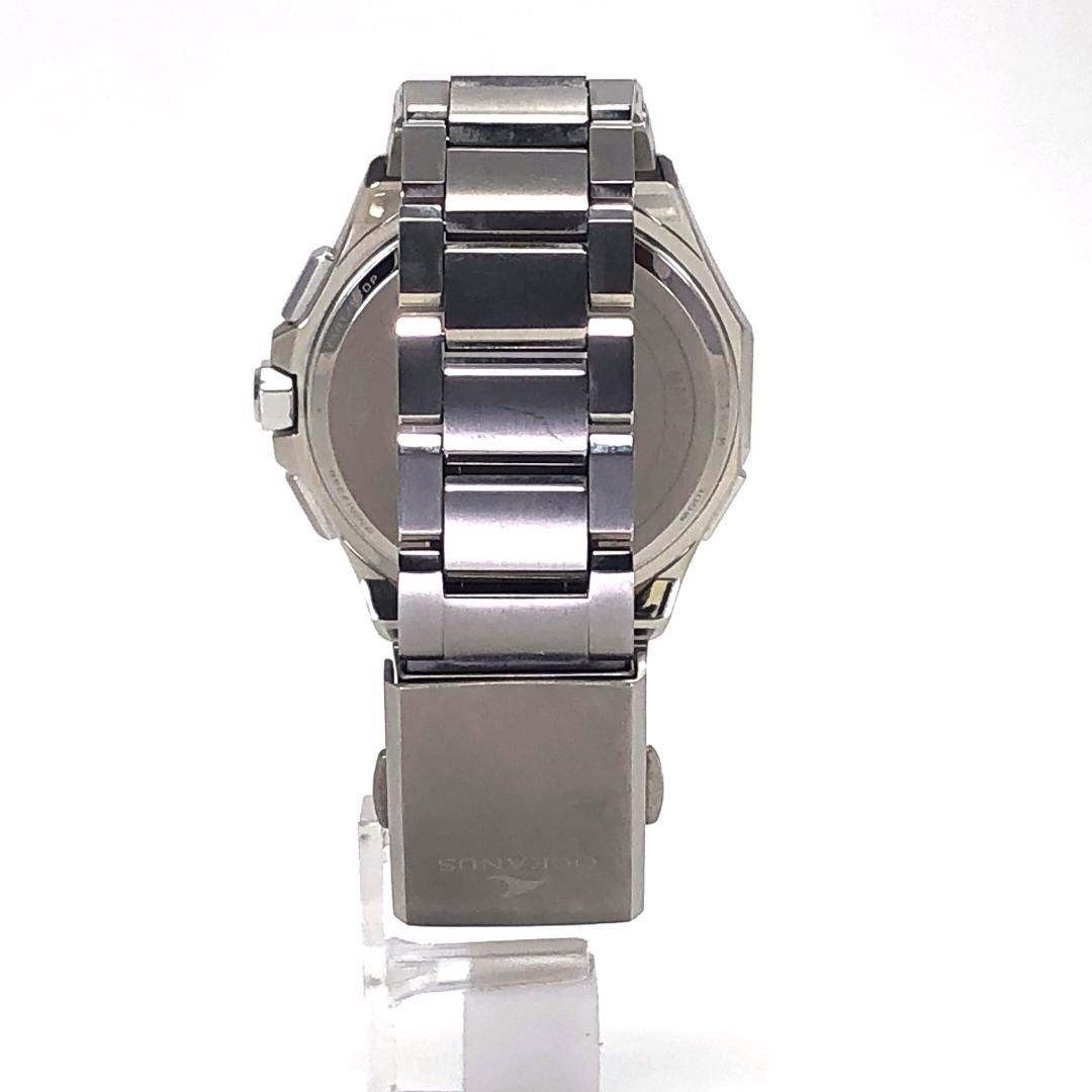 【美品・箱・取説・コマ付】CASIO カシオ／オシアナス OCW-T6000-1AFJ／ソーラークォーツ／チタン／シルバー・ブラック・ブルー