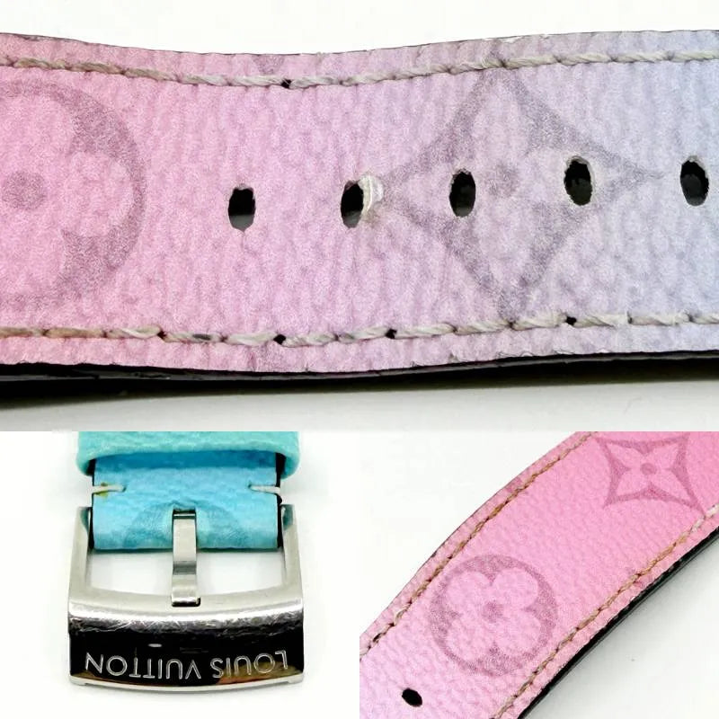 【ケース付】LOUIS VUITTON ルイヴィトン／タンブールホライゾン用 モノグラム カラーグラデーション R17930 替えベルト／レザー／マルチカラー