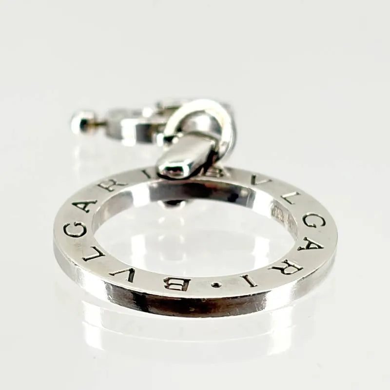 【美品】BVLGARI ブルガリ／ロゴサークル ペンダントトップ ネックレス チャーム ／SV925／シルバー