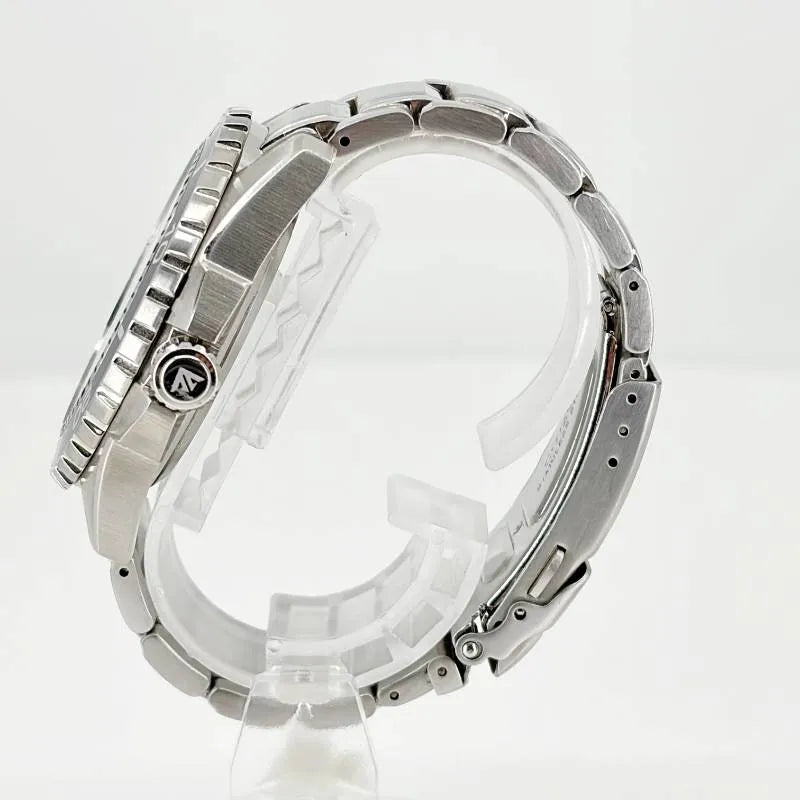 【美品】CITIZEN シチズン／エコドライブ E168-S111510／ソーラークォーツ／ステンレス／シルバー・ブルー