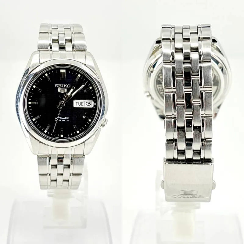 【美品】SEIKO セイコー／セイコー5 7S26-01V0／自動巻／ステンレス／シルバー・ブラック・レッド・ブルー